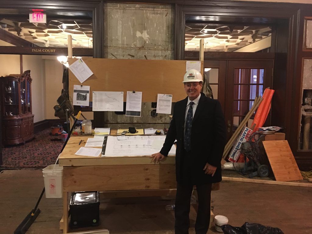 President Beck overseeing the project to-date.